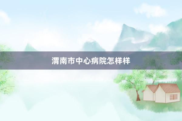 渭南市中心病院怎样样